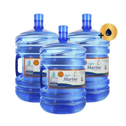 Agua Purificada - 3 Bidones de 20 lts con carga