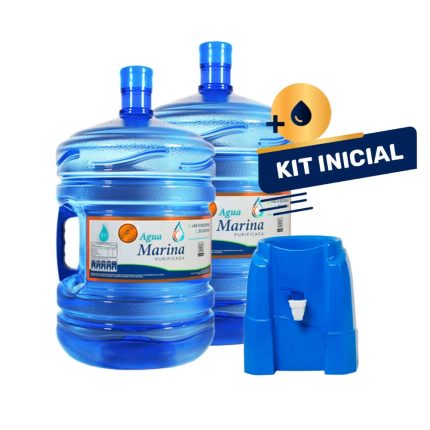 SUPER PROMO : 1 KIT INICIAL I Dispensador plástico + 2 Bidones de 20 lts con carga de agua purificada