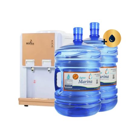 Dispensador sobremesa SM2 + 2 Bidones de 20 lts con carga de agua purificada