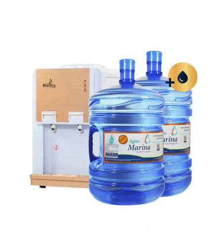 Dispensador sobremesa SM2 + 2 Bidones de 20 lts con carga de agua purificada
